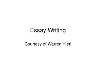 Essay Writing