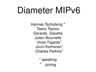 Diameter MIPv6