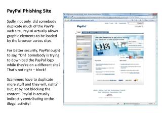 PayPal Phishing Site