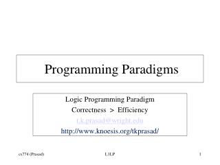 Programming Paradigms