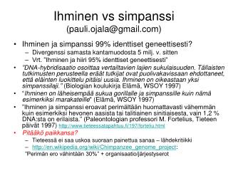 Ihminen vs simpanssi (pauli.ojala@gmail)