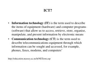 ICT?