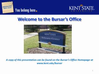 Welcome to the Bursar’s Office