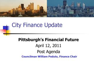 City Finance Update