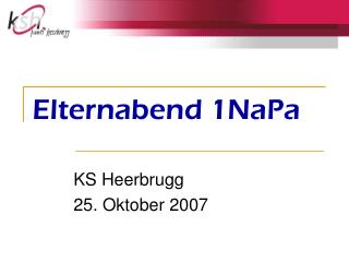 Elternabend 1NaPa