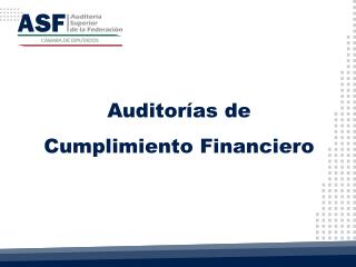 Auditorías de Cumplimiento Financiero