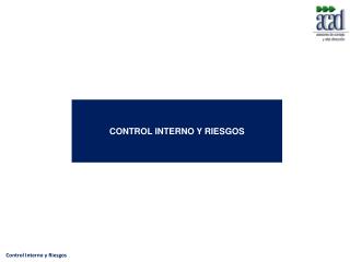 CONTROL INTERNO Y RIESGOS
