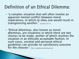 ethical dilemma definition ppt powerpoint presentation