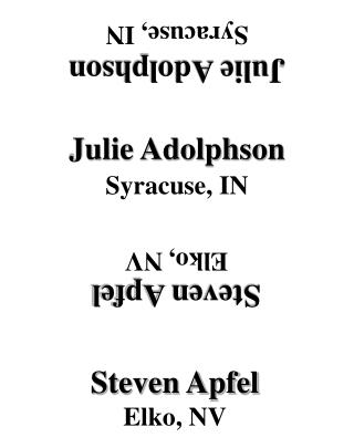 Julie Adolphson Syracuse, IN