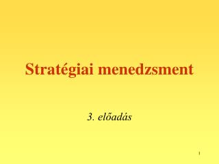 Stratégiai menedzsment