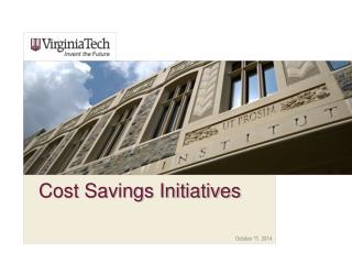 Cost Savings Initiatives