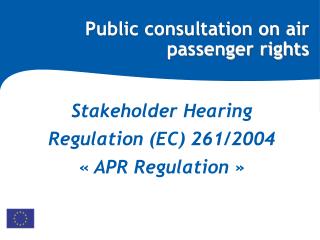 Public consultation on air passenger rights