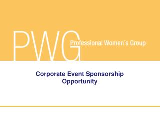 Corporate Event Sponsorship Opportunity