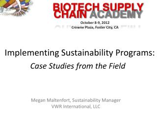 Implementing Sustainability Programs: