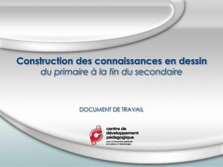 Construction des connaissances en dessin du primaire à la fin du secondaire