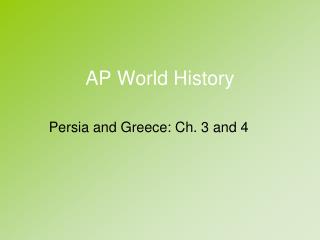 AP World History