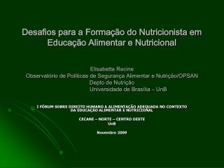 Educação Nutricional
