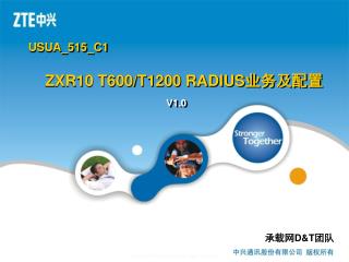 ZXR10 T600/T1200 RADIUS 业务及配置