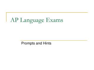 AP Language Exams