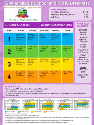 OTHER DAILY SELECTIONS: ENTREES Assorted Muffins Cinnamon-Apple Oat Chewy Bar Assorted Cereals