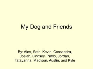 My Dog and Friends