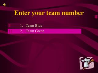 Enter your team number