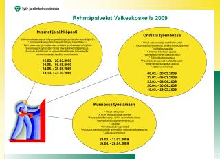 Internet ja sähköposti * Valmennuksessa saat lyhyen perehdytyksen tietokoneen käyttöön