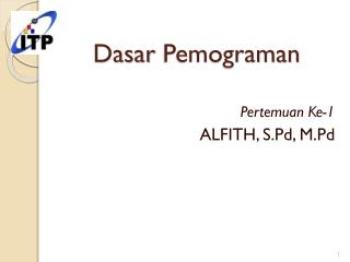 Dasar Pemograman