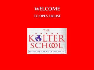 Welcome to open house