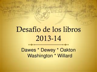 Desafío de los libros 2013-14