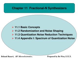 Chapter 11 Fractional-N Synthesizers
