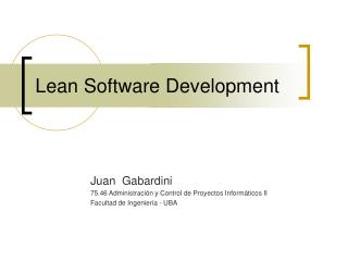 Lean Software Development