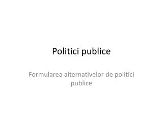 Politici publice