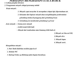 PERSIAPAN MENGHADAPI CUACA BURUK