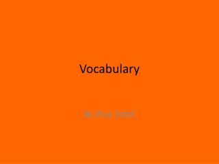 Vocabulary