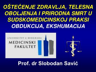Prof. dr Slobodan Savić