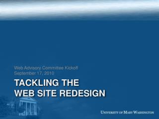 Tackling the web site redesign