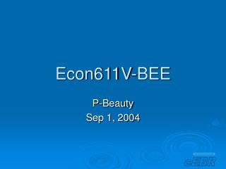 Econ611V-BEE