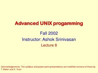Advanced UNIX progamming