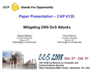 Paper Presentation – CAP 6135