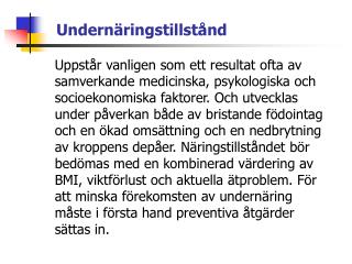 Undernäringstillstånd