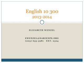 English 10 300 2013-2014