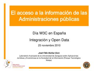 El acceso a la información de las Administraciones públicas