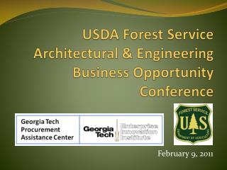 USDA Forest Service Architectural &amp; Engineering Business Opportunity Conference
