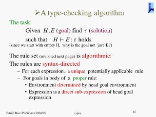 A type-checking algorithm