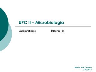 UPC II – Microbiologia