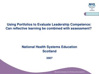 National Health Systems Education Scotland 2007