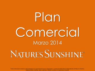 Plan Comercial Marzo 2014