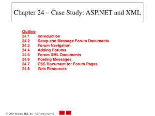Chapter 24 – Case Study: ASP.NET and XML