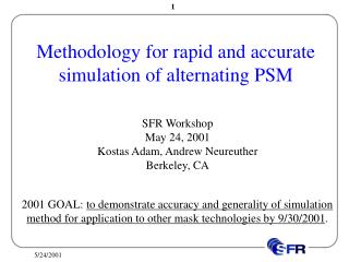 Methodology for rapid and accurate simulation of alternating PSM